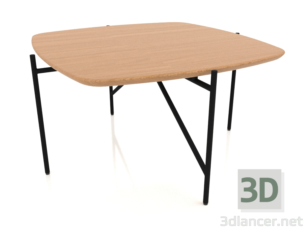 modello 3D Tavolo basso 70x70 con piano in legno - anteprima