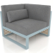 3D Modell Modulares Sofa, Abschnitt 6 rechts, hohe Rückenlehne (Blaugrau) - Vorschau