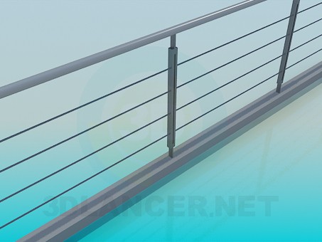 3d model Railing on the pedestrian bridge - preview 3d model Railing on the pedestrian bridge - preview