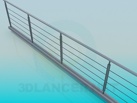 3d model Railing on the pedestrian bridge - preview 3d model Railing on the pedestrian bridge - preview