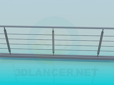 3d model Railing on the pedestrian bridge - preview 3d model Railing on the pedestrian bridge - preview