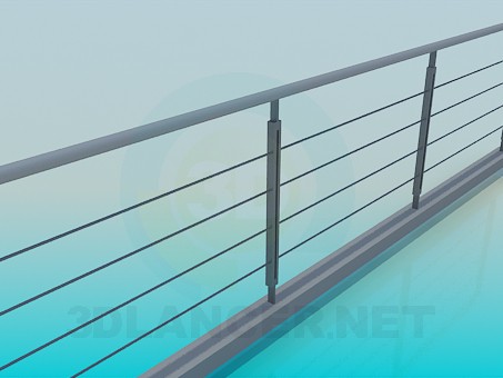 3d model Railing on the pedestrian bridge - preview 3d model Railing on the pedestrian bridge - preview