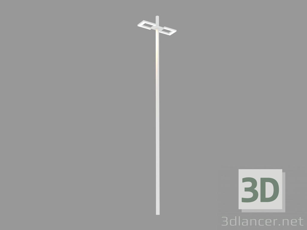 3d модель Светильник уличный OUTLINE FLOOD (S3105W(2x) + S3045 accessory + S2845 pole h4500mm) – превью