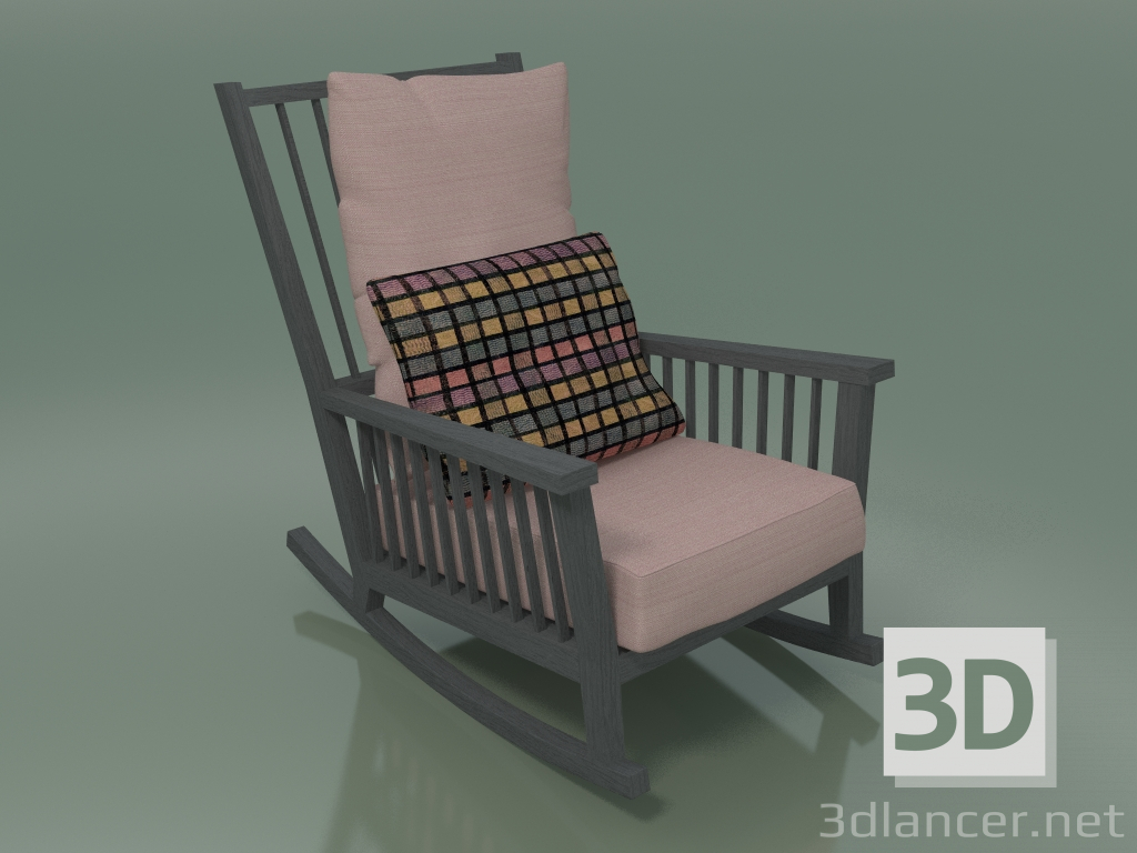 3d model Rocking Chair (09, Gray) - preview