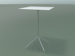 Quadratischer Tisch 5748 (H 103,5 - 69 x 69 cm, ausgebreitet, Weiß, LU1)