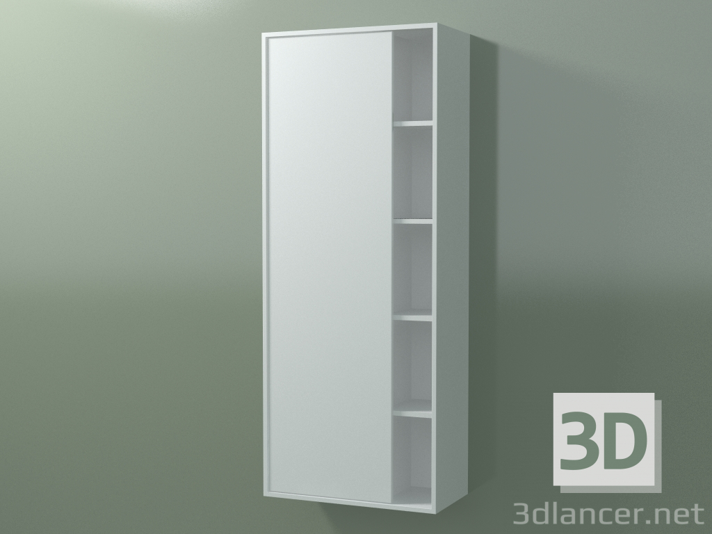 3d model Armario de pared con 1 puerta izquierda (8CUCDСS01, Glacier White C01, L 48, P 24, H 120 cm) - vista previa