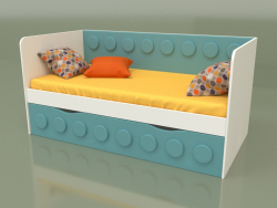 Sofa bed for children with 1 drawer (Mussone)