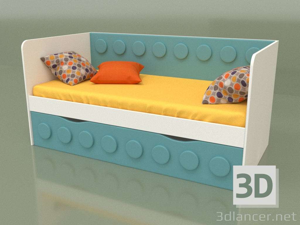 3d model Sofá cama para niños con 1 cajón (Mussone) - vista previa