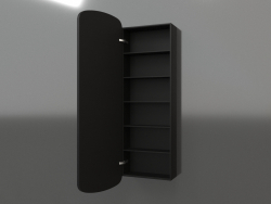 Espejo (con cajón abierto) ZL 17 (460x200x1500, madera negra)
