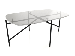 Niedriger Tisch 90x60 mit Glasplatte