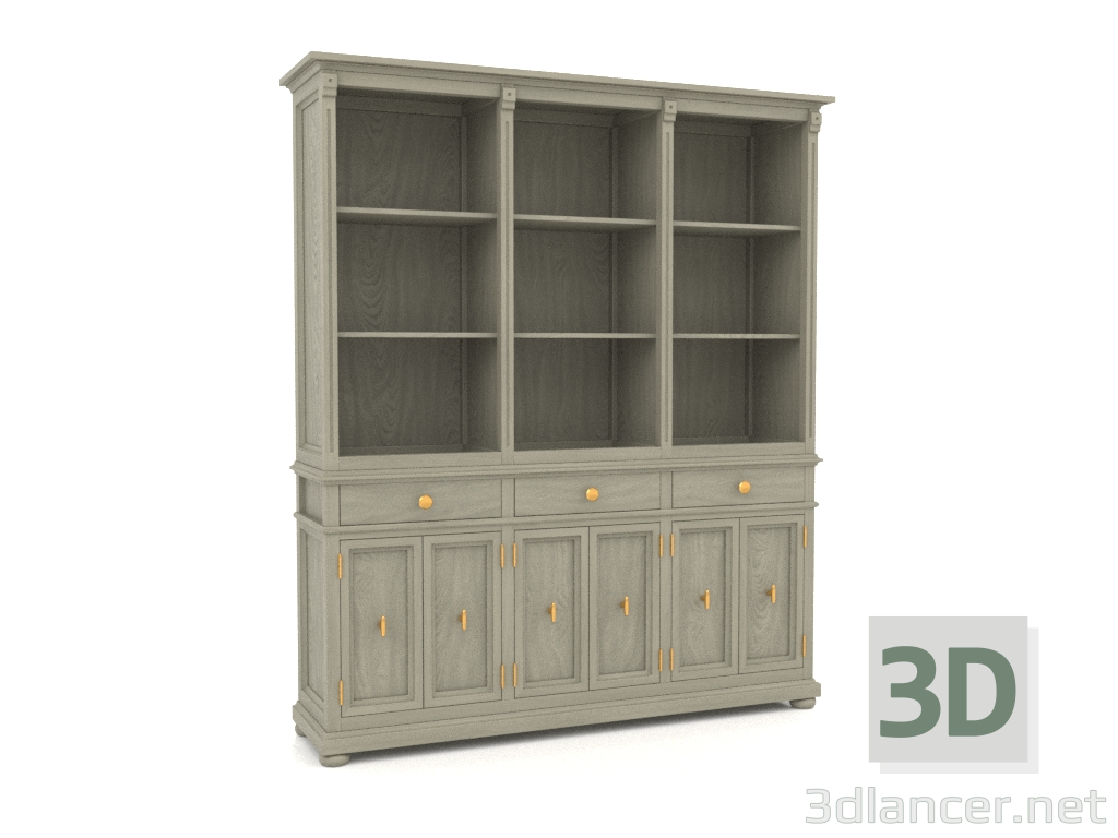 3d model Biblioteca (3 secciones) - vista previa