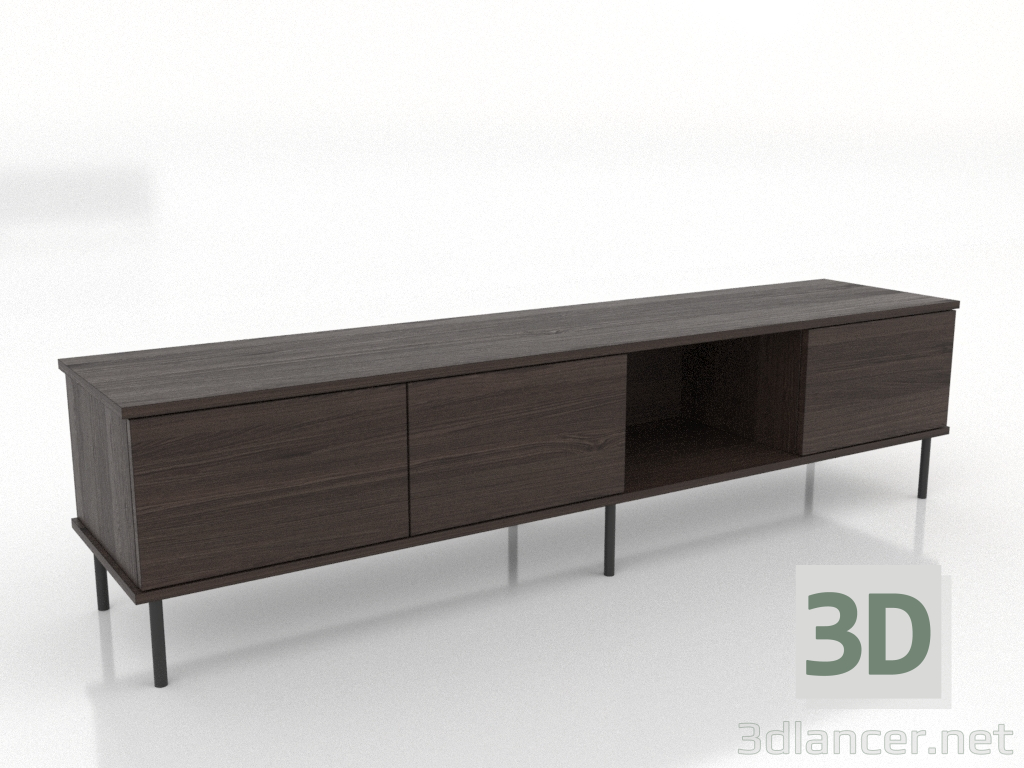 3d модель Тумба ТВ OPEN 1800 мм (пепельный орех) – превью 3d модель Тумба ТВ OPEN 1800 мм (пепельный орех) – превью