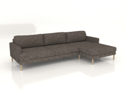 Divano Fisht angolare 290 cm (gambe in legno)