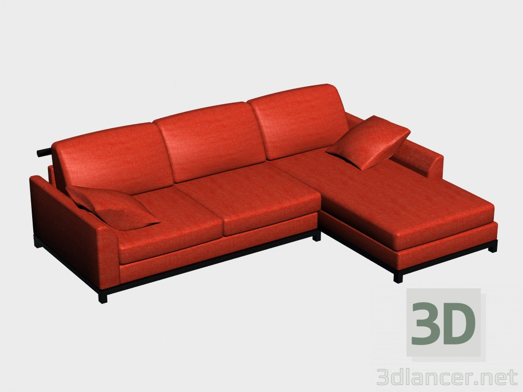 modèle 3D Canapé d'angle Britannica - preview