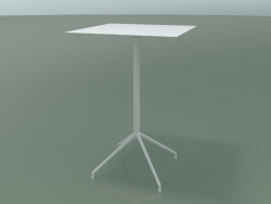 Table carrée 5748 (H 103,5 - 69x69 cm, étalée, Blanc, V12)