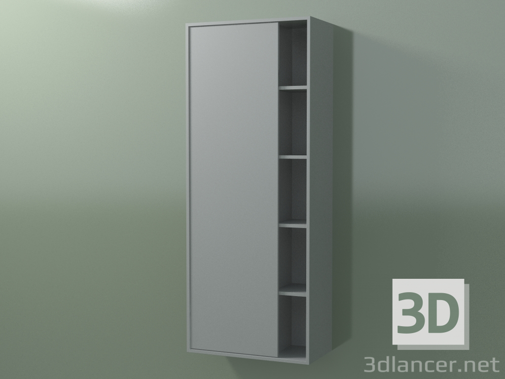 modèle 3D Armoire murale avec 1 porte gauche (8CUCDСS01, Gris Argent C35, L 48, P 24, H 120 cm) - preview