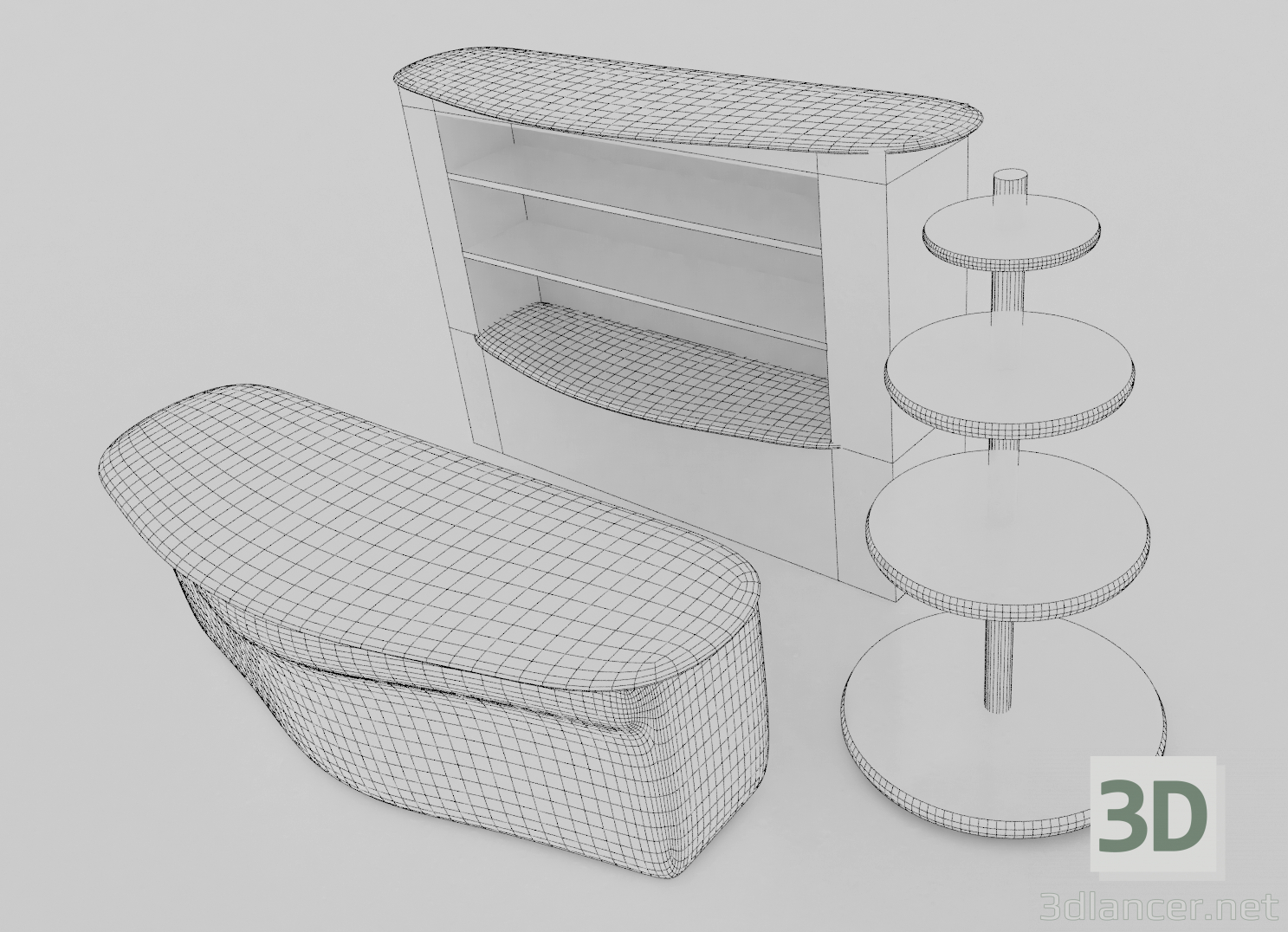 modèle 3D de Comptoir de bar acheter - rendu