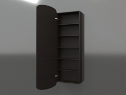 Espejo (con cajón abierto) ZL 17 (460x200x1500, marrón madera oscuro)