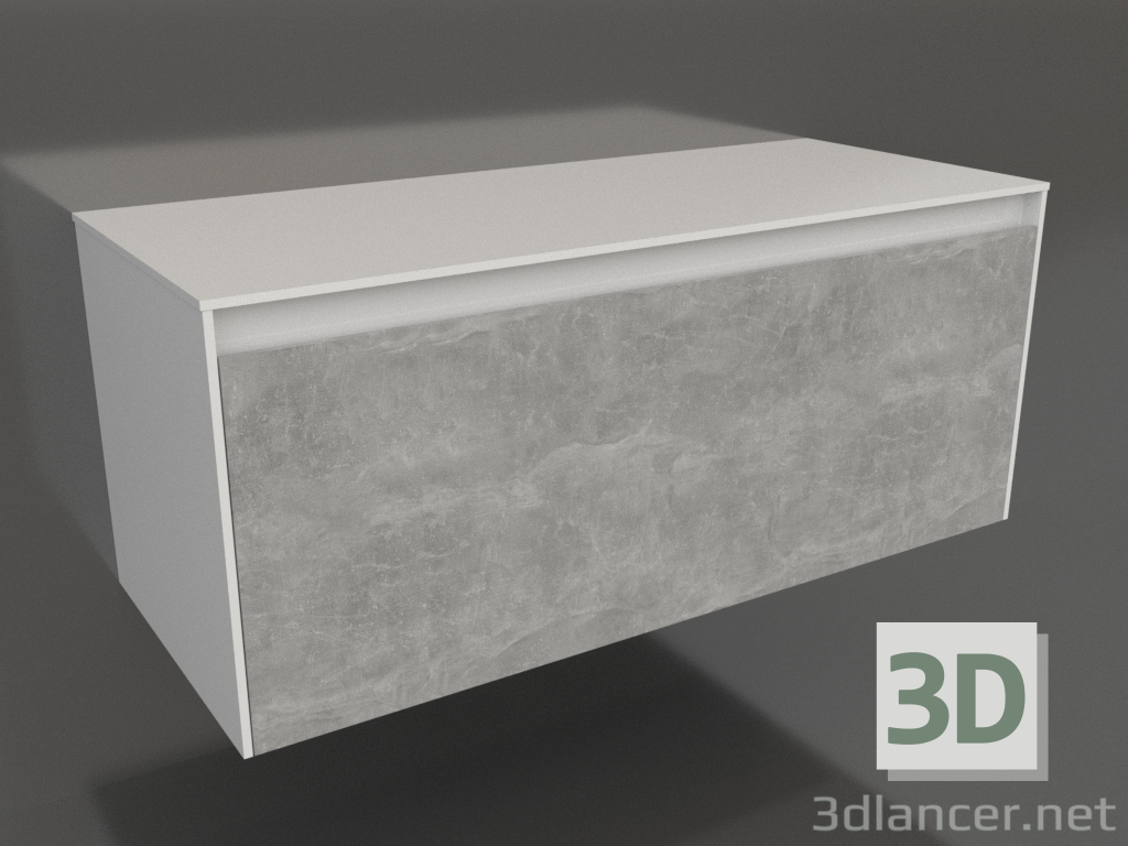 3D modeli Asma dolap 120 cm (MOB0112W+MOB0712BS) - önizleme