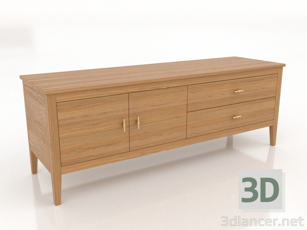 3d модель Тумба ТВ 1 1500 мм (натуральный дуб) – превью 3d модель Тумба ТВ 1 1500 мм (натуральный дуб) – превью