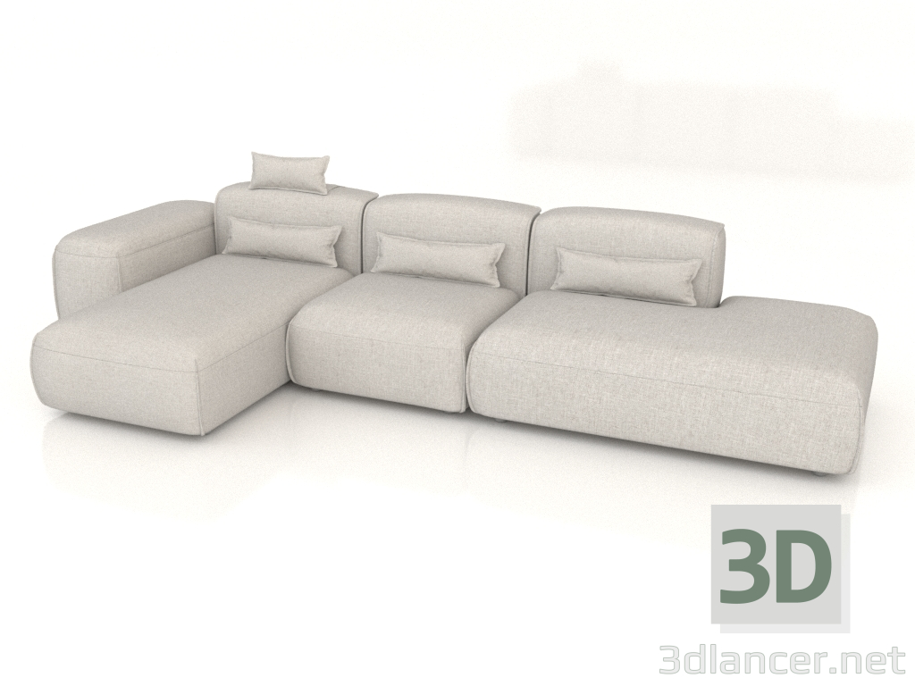 modèle 3D Canapé d'angle Laspy 340 cm - preview