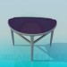 modello 3D Semi-circolare tavolino - anteprima