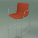 3D modeli Sandalye 0326 (kolçaklı raylarda, ön kaplamalı, ağartılmış meşe) - önizleme