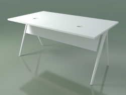 Rectangular office table 5457 (H 74 - 89 x 159 cm, melamine N01, V12)
