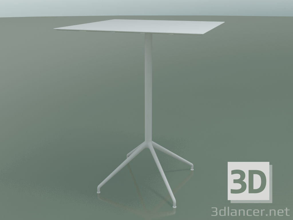 modello 3D Tavolo quadrato 5749 (H 103 - 79x79 cm, Bianco, V12) - anteprima