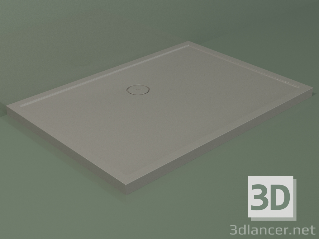 3D modeli Duş teknesi Medio (30UM0142, Clay C37, 140x100 cm) - önizleme