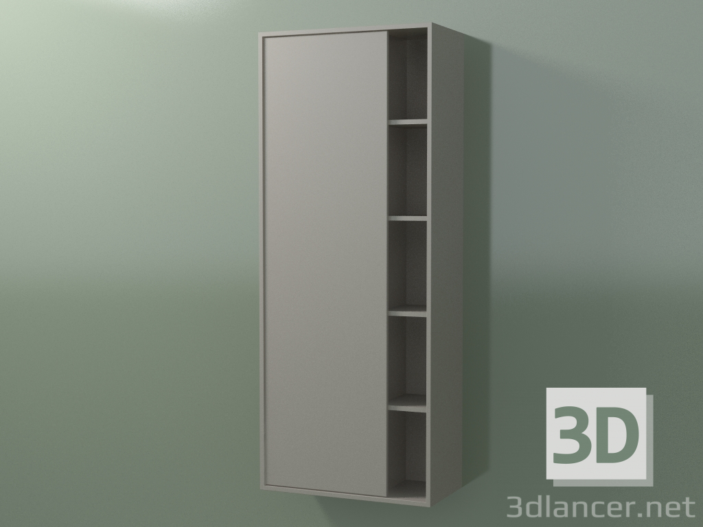 modèle 3D Armoire murale avec 1 porte gauche (8CUCDСS01, Clay C37, L 48, P 24, H 120 cm) - preview
