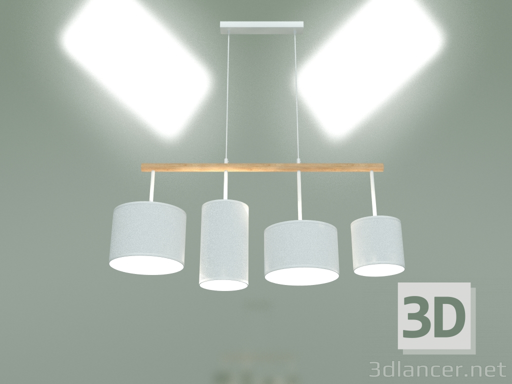 modello 3D Lampada a sospensione 4106 Deva Bianco - anteprima