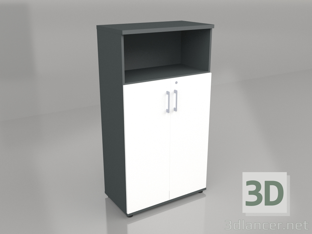 modèle 3D Demi-bibliothèque Standard A4304 (801x432x1481) - preview