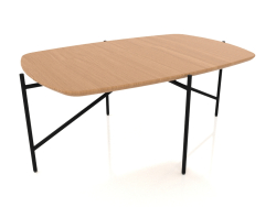 Niedriger Tisch 90x60 mit einer Tischplatte aus Holz