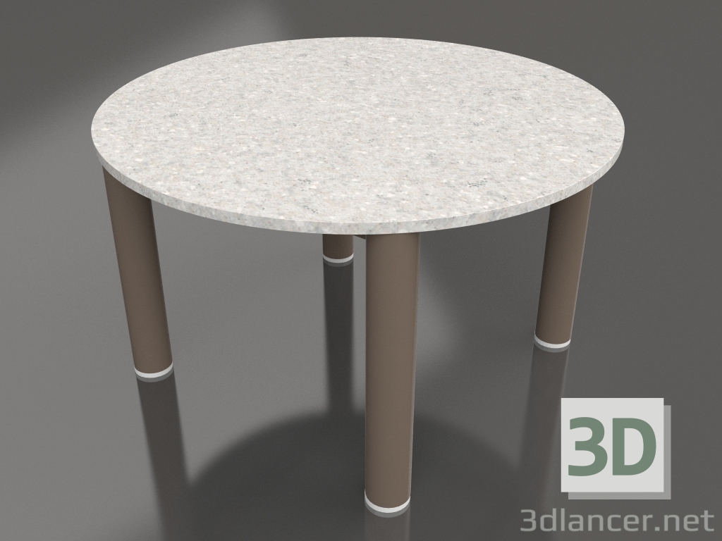modello 3D Tavolino D 60 (Bronzo, DEKTON Sirocco) - anteprima
