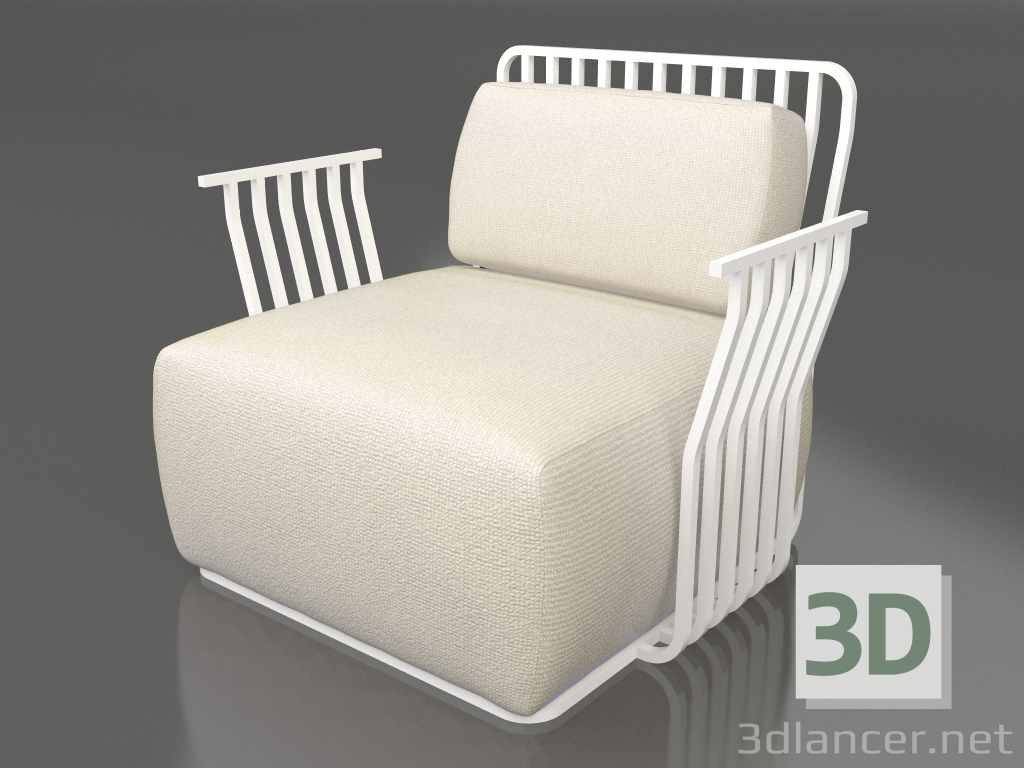 3D Modell Loungesessel (Weiß) - Vorschau