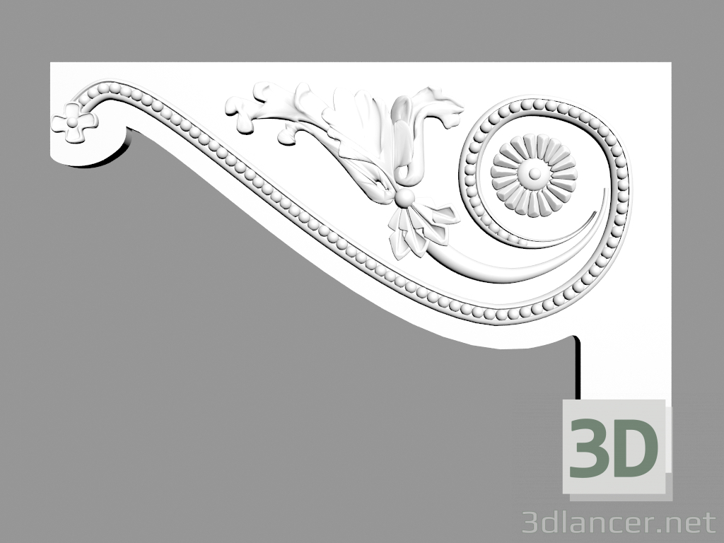modèle 3D Bordure des marches S716-L - preview