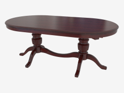 Oval sliding dining table (1175x814x2095-2495)