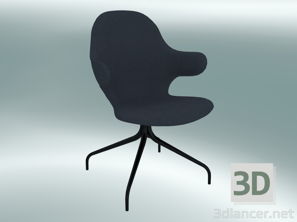 Modelo 3d Prendedor de cadeira giratória (JH2, 58x58 N 90cm, aço com revestimento em pó preto, Divina - 793) - preview