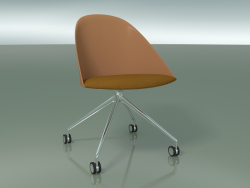 Stuhl 2217 (4 Räder, CRO, mit Polster, PC00004 Polypropylen)