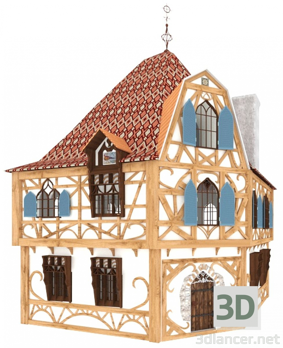 3d Fairytale house model buy - render