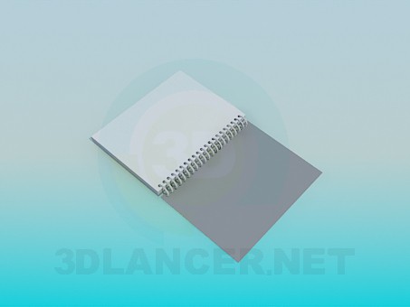 modelo 3D Bloc de notas - escuchar modelo 3D Bloc de notas - escuchar