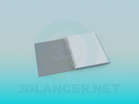 modelo 3D Bloc de notas - escuchar modelo 3D Bloc de notas - escuchar
