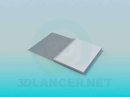 modelo 3D Bloc de notas - escuchar modelo 3D Bloc de notas - escuchar