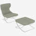 3d model Armchair with pouf Paloma - preview