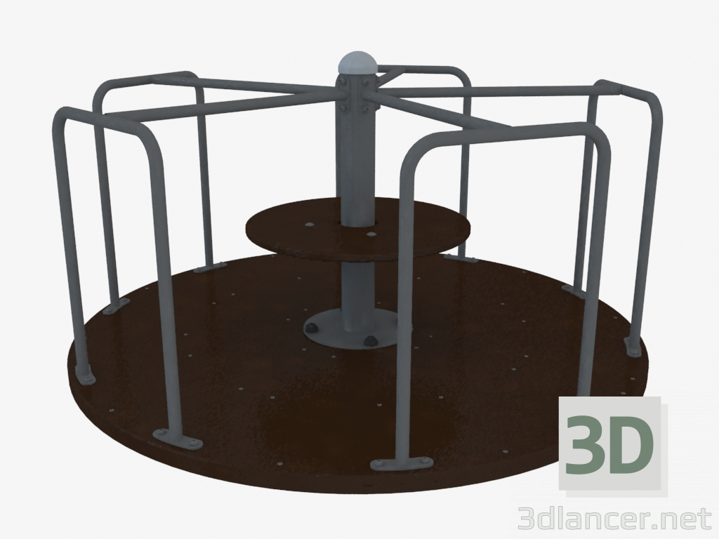 3D Modell Kinderspielplatz Karussell (6503L) - Vorschau