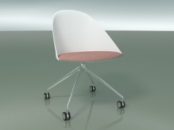 Chair 2217 (4 wheels, CRO, with cushion, PC00001 polypropylene)