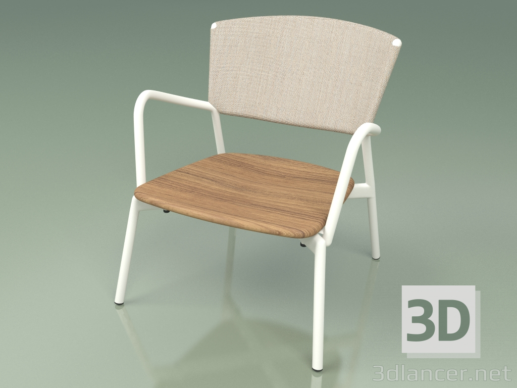 modèle 3D Chaise 027 (Métal Lait, Batyline Sable) - preview