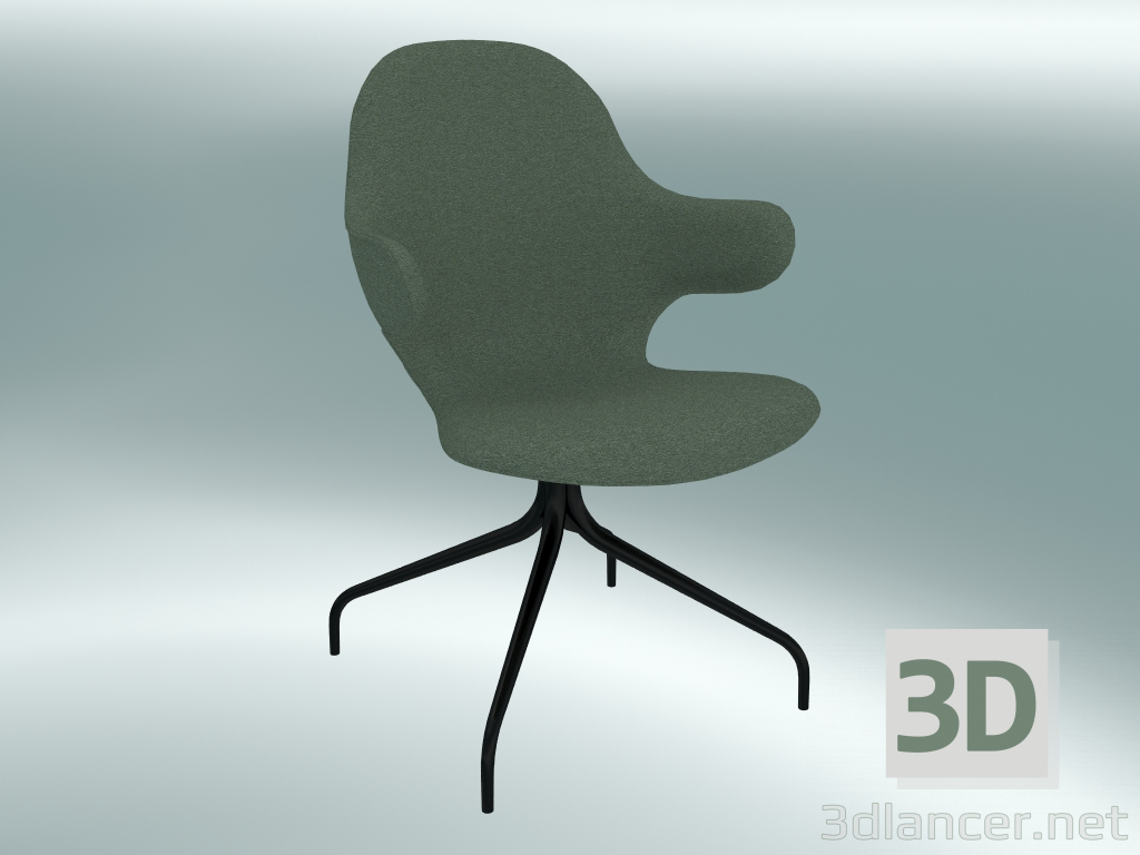 modèle 3D Chaise pivotante Catch (JH2, 58x58 N 90cm, Acier recouvert de poudre noire, Divina - 944) - preview