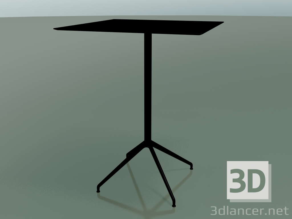 modello 3D Tavolo quadrato 5749 (H 103 - 79x79 cm, Nero, V39) - anteprima